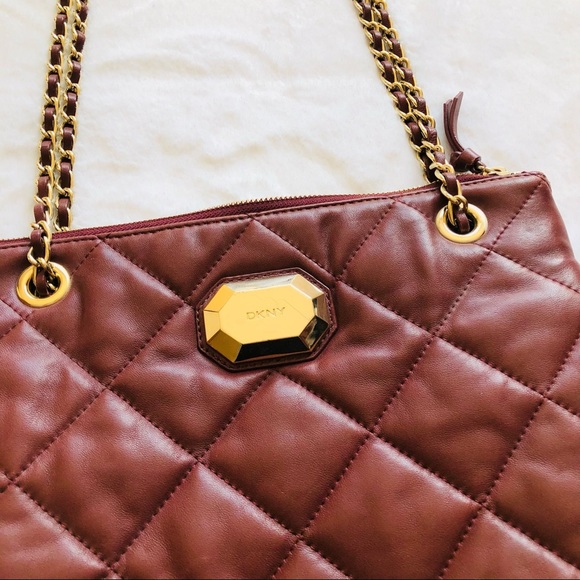 DKNY Genuine Leather Quilted Shoulder Bag - Picture 2 of 5